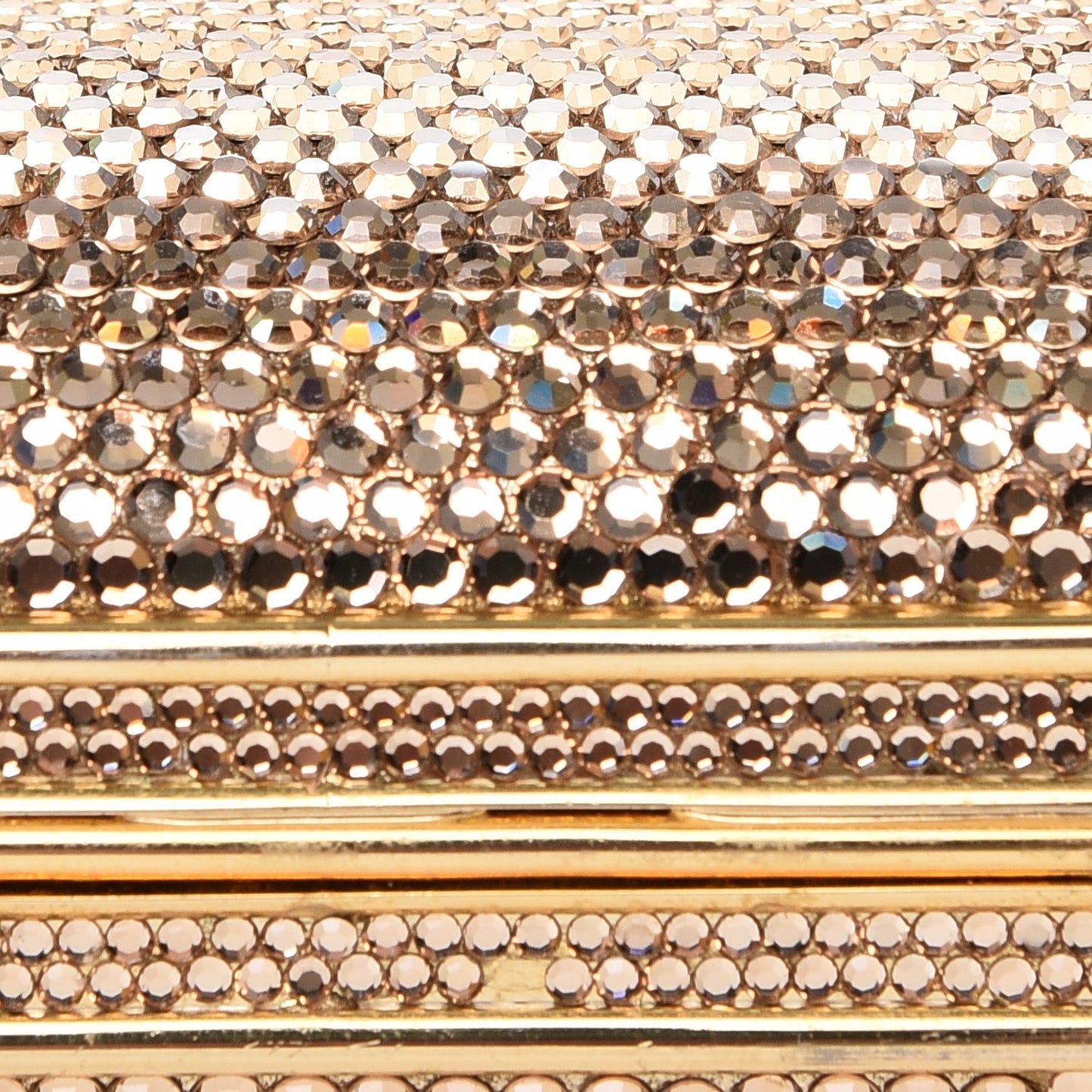 Swarovski Crystal Minaudiere Clutch Gold