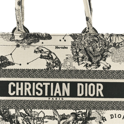 Christian Dior Canvas Zodiac Toile De Jouy Embroidered Medium Book Tote Latte 8 of 10