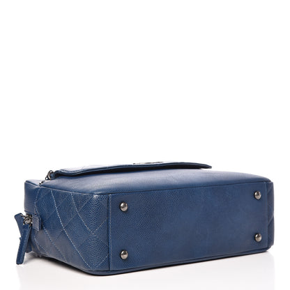 Chanel Caviar Lambskin Quilted Coco Break Camera Case Navy Blue 4 of 10