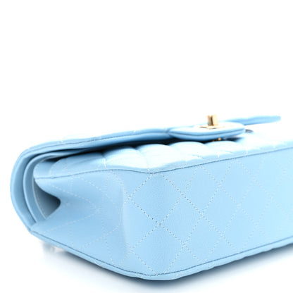 Chanel Caviar Quilted Small Double Flap Light Blue 9 of 10