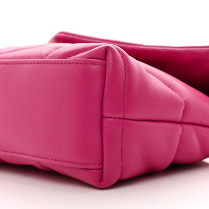 Saint Laurent Lambskin Quilted Toy Loulou Puffer Monogram Chain Satchel Bubblegum 9 of 9