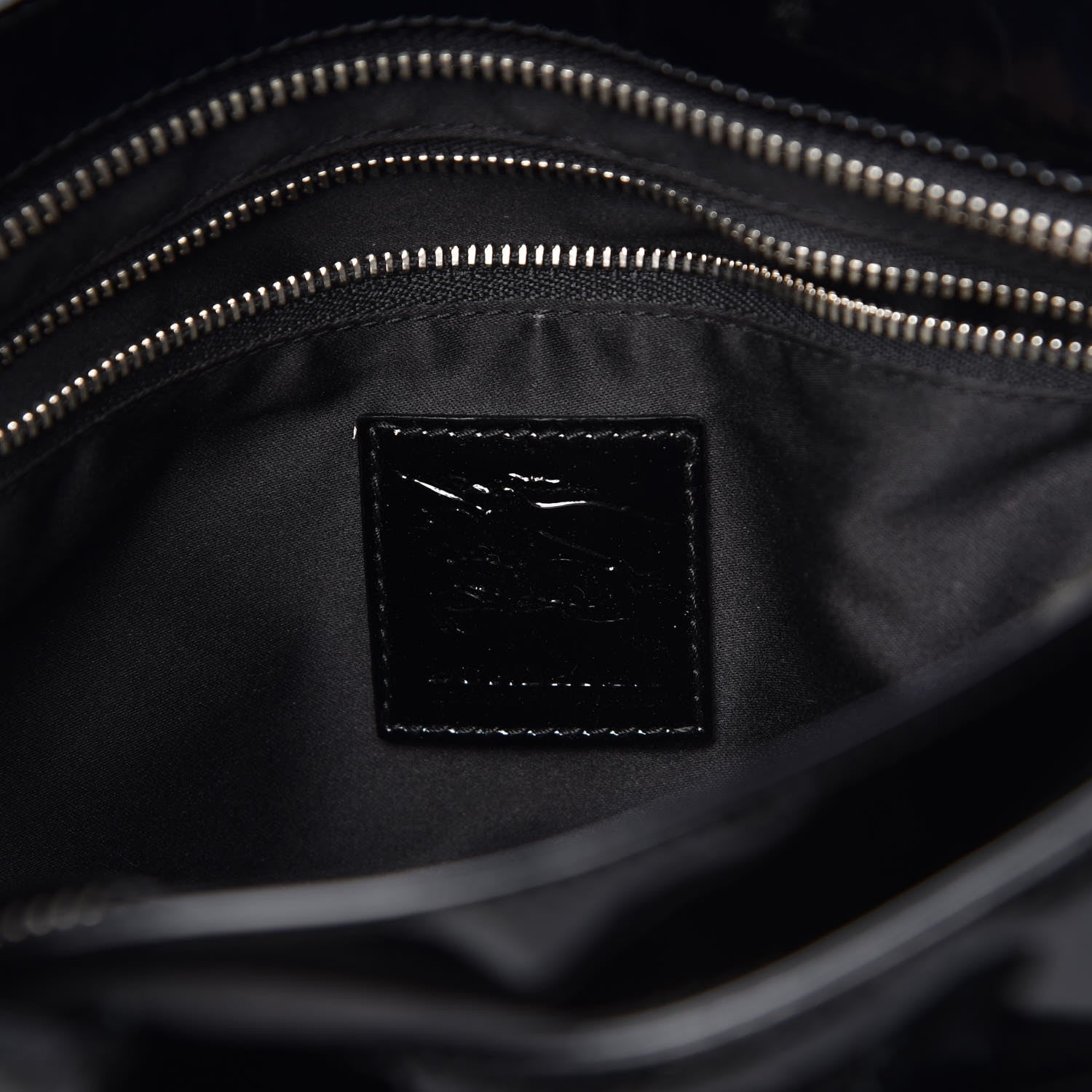 Burberry Patent Calfskin Quilted Large Manor Tote Black 7 of 8