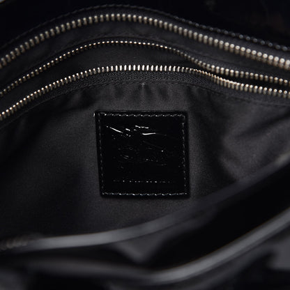 Burberry Patent Calfskin Quilted Large Manor Tote Black 7 of 8