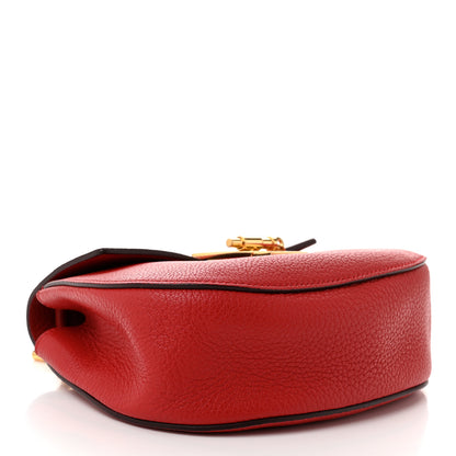 Chloe Grained Lambskin Mini Drew Shoulder Bag Plaid Red 4 of 9