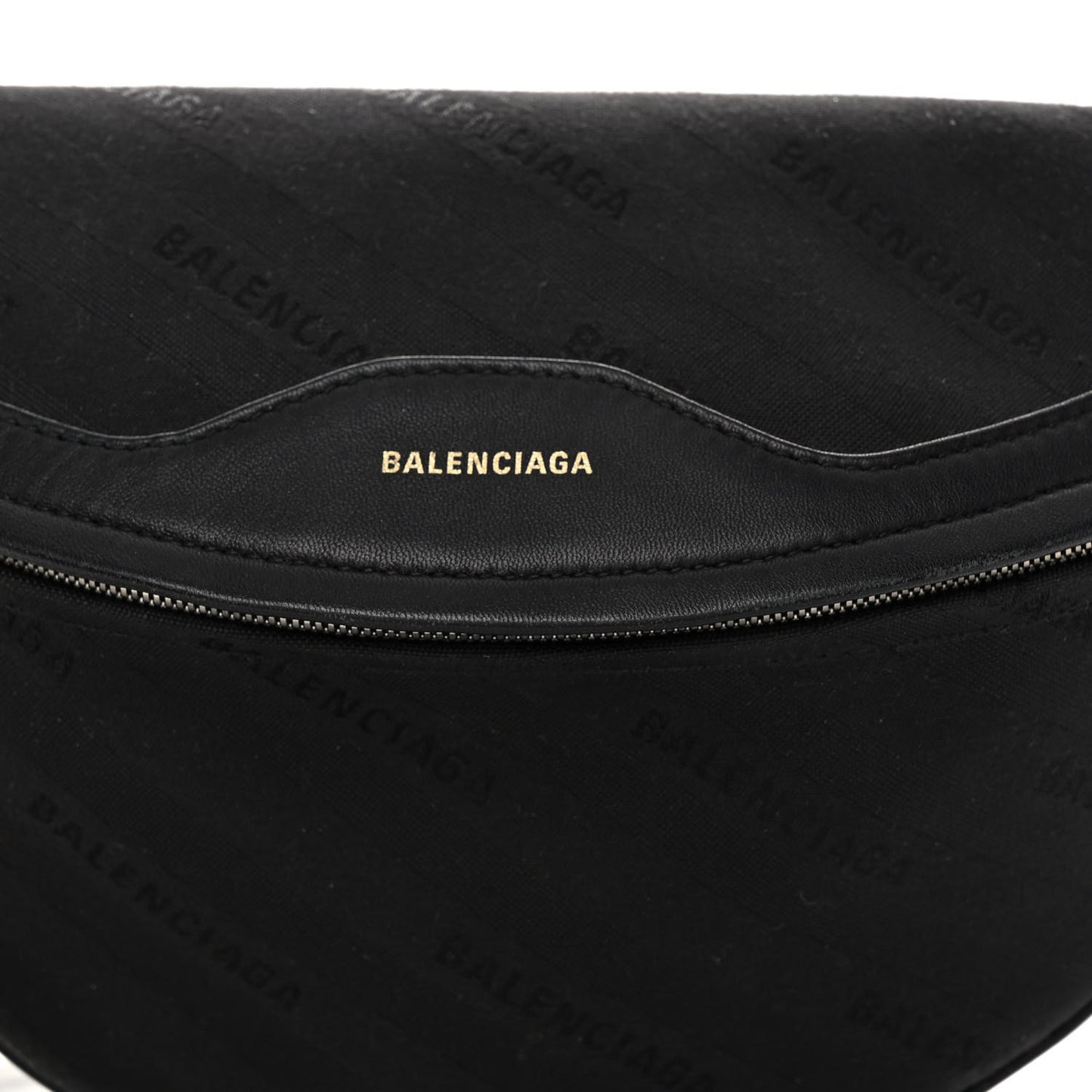Canvas Jacquard Diagonal Allover Logo XS Souvenir Belt Bag Black