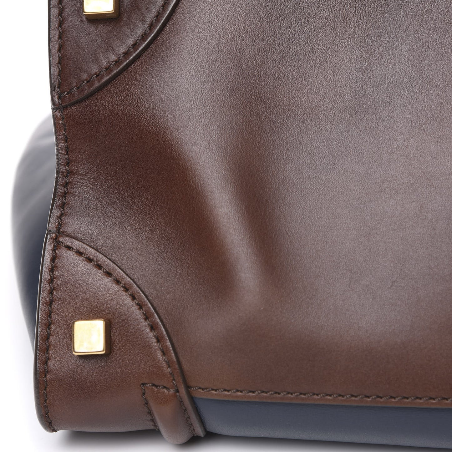 Smooth Calfskin Mini Tri-Color Luggage Navy