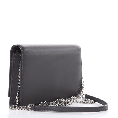 Saint Laurent Smooth Calfskin Classic Monogram Kate Tassel Chain Wallet Asphalt 3 of 13