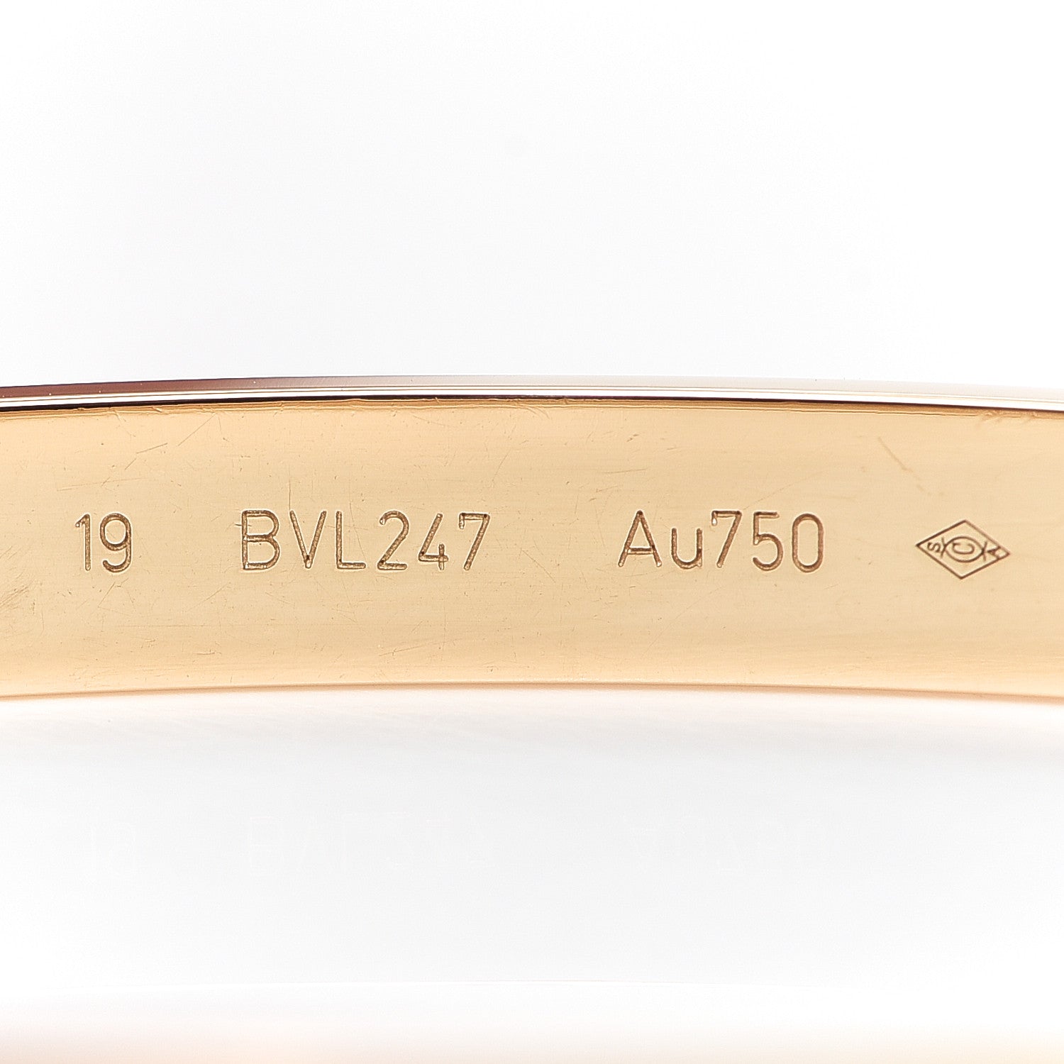 Cartier 18K Yellow Gold 4 Diamond LOVE Bracelet 19 5 of 8