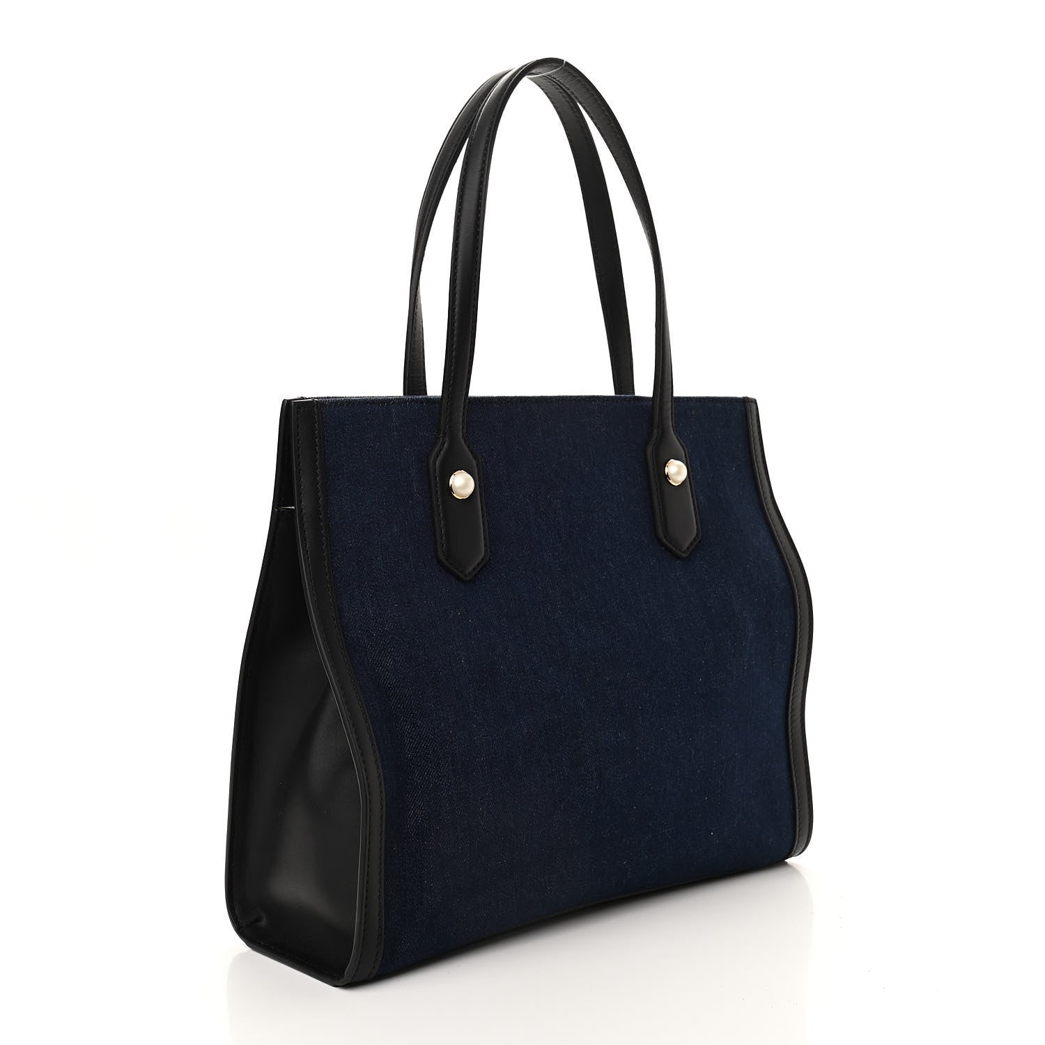 Gucci Denim Embroidered Tiger Tote Blue Multicolor 3 of 10