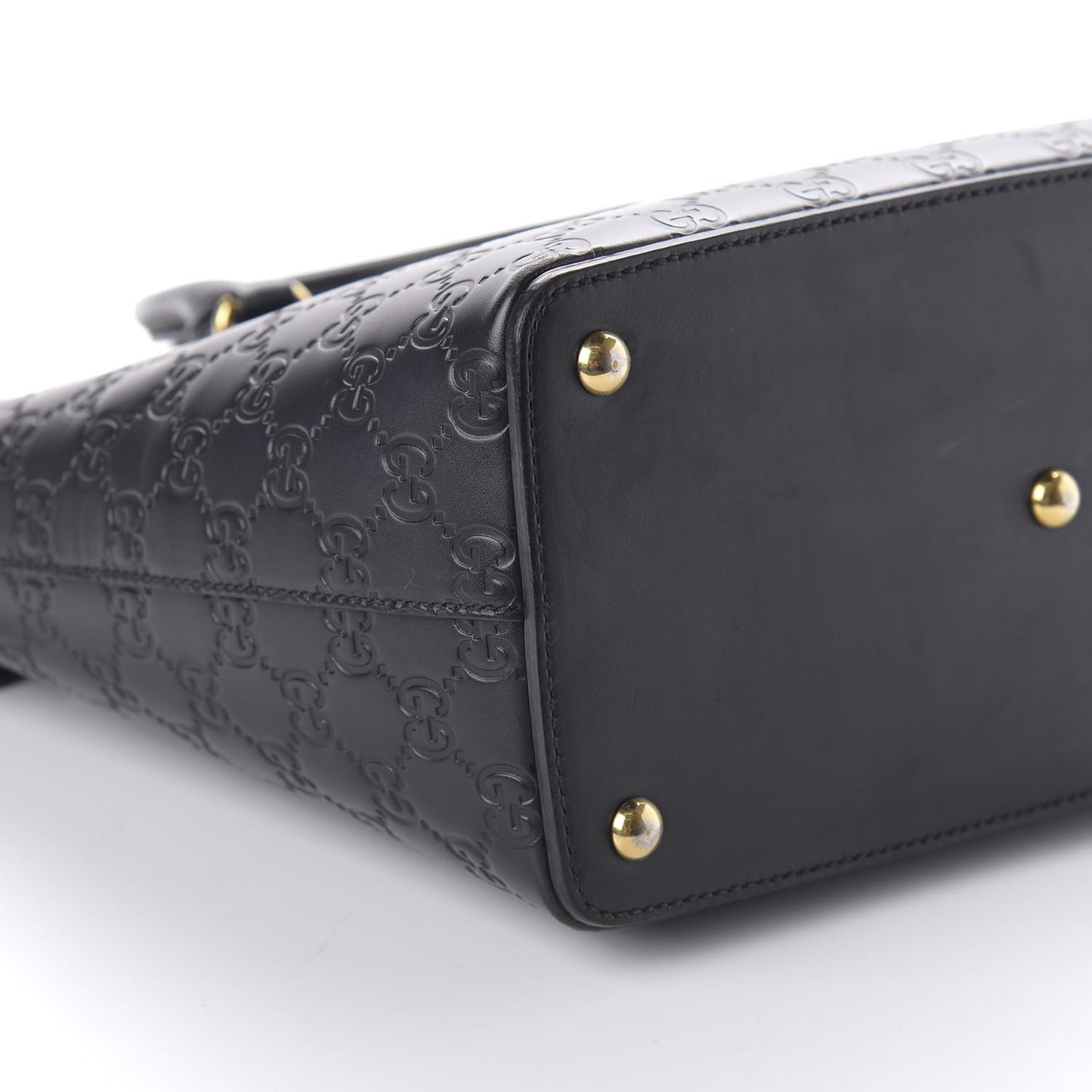 Guccissima Small Zippered Bucket Tote Black