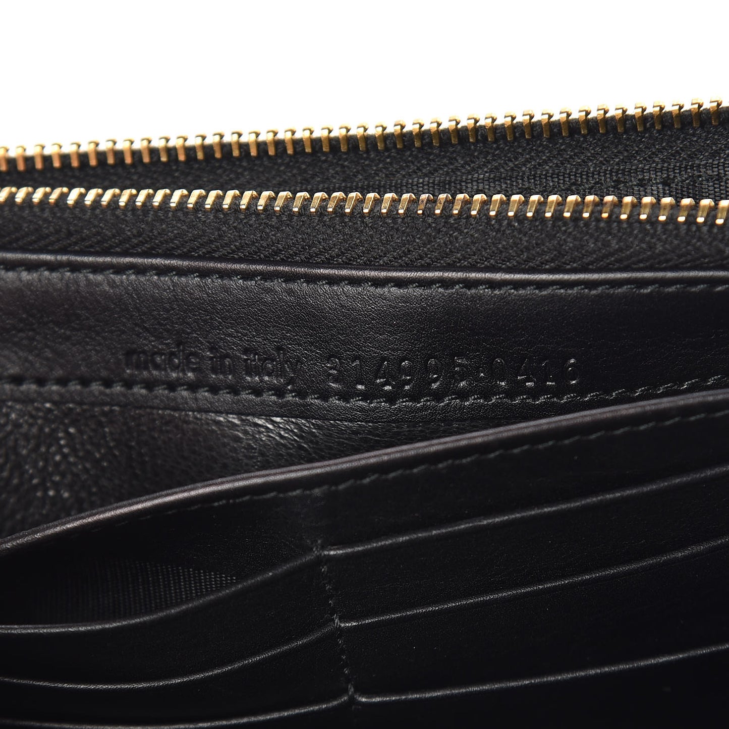 Calfskin Classic Y Ligne Clutch Black