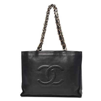 Chanel Calfskin CC Tote Black 1 of 19