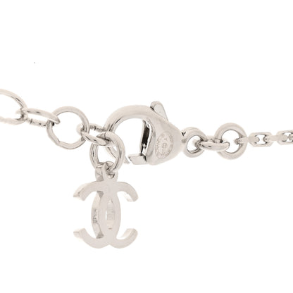 Chanel Crystal Butterfly CC Necklace Silver 4 of 5