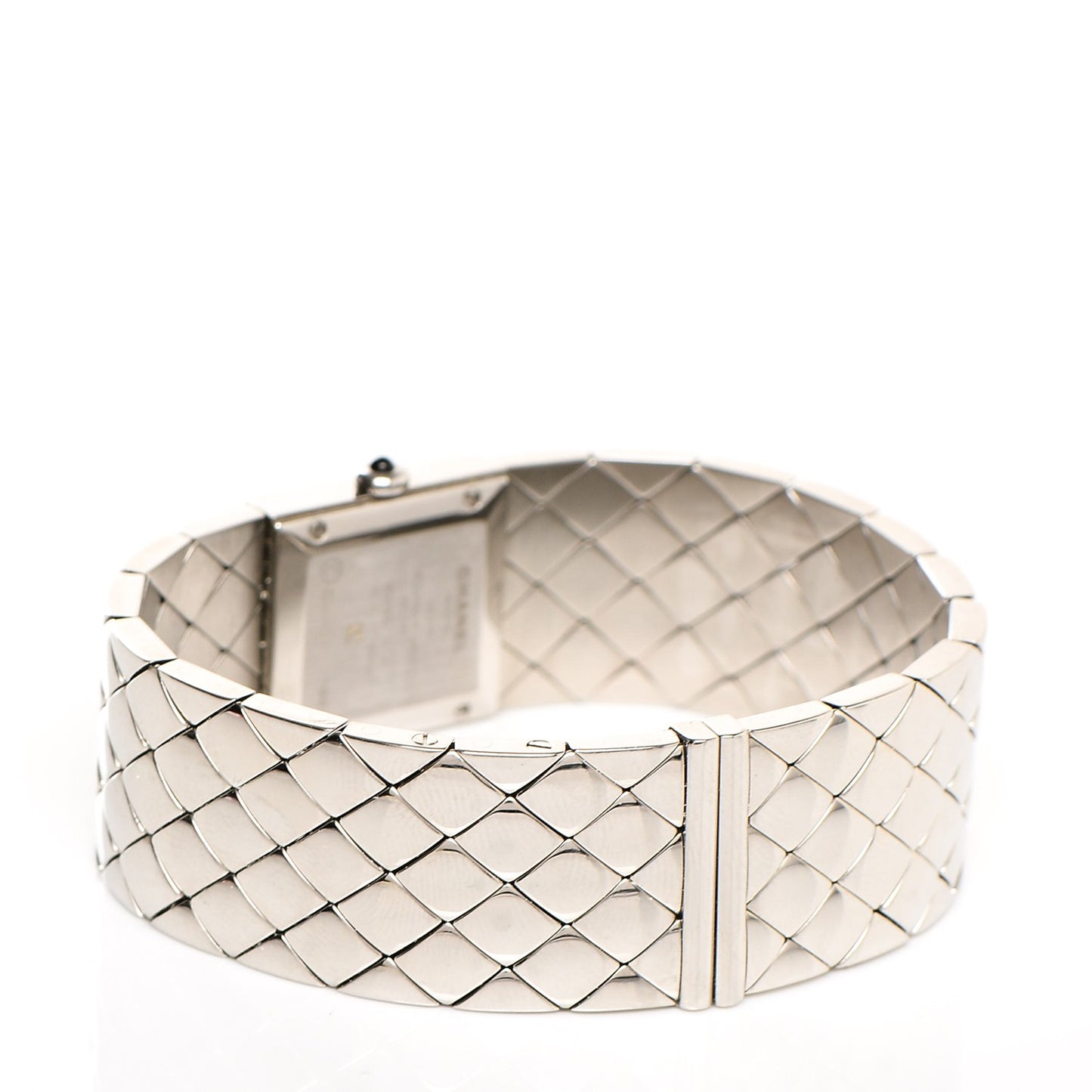 Stainless Steel Diamond 19mm Matelasse Quartz Watch
