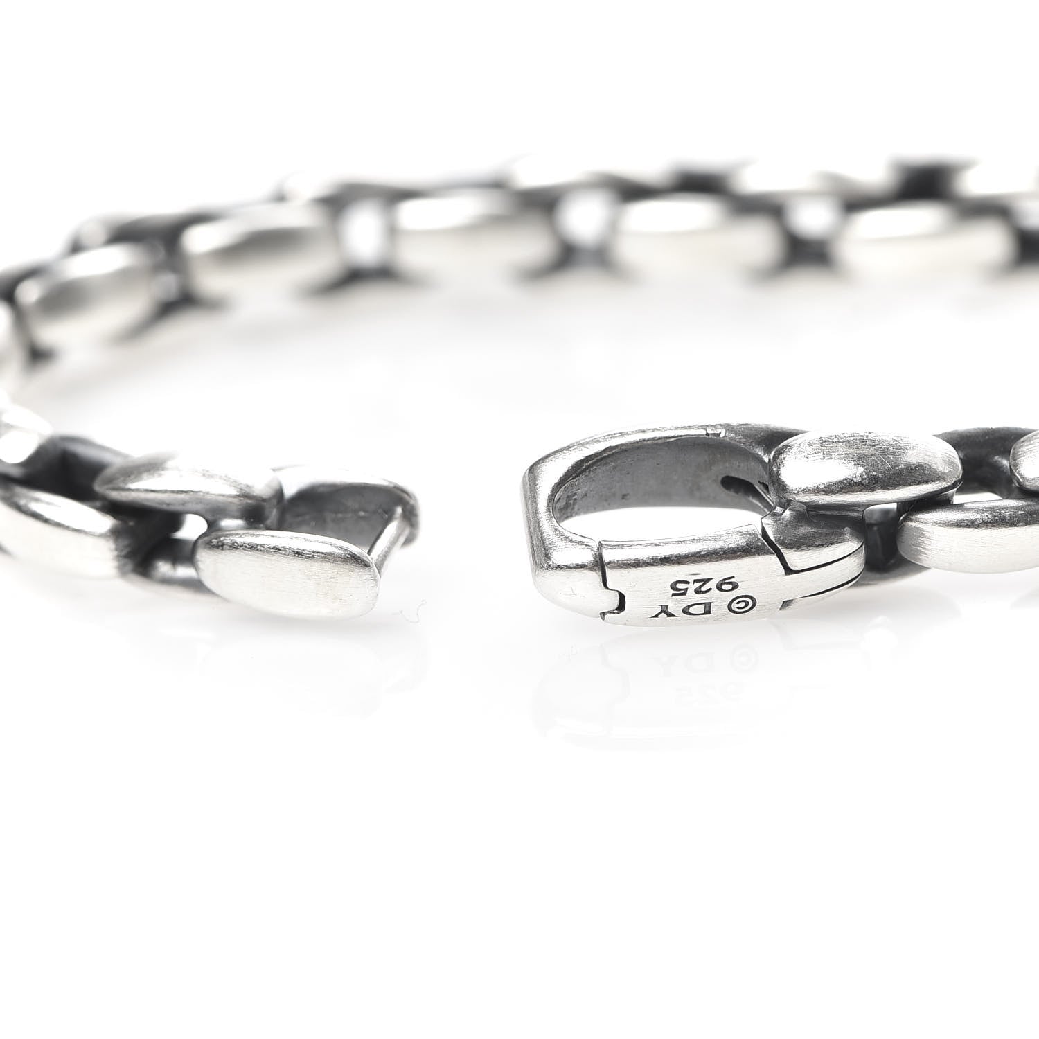 David Yurman Sterling Silver 6mm Elongated Box Chain Bracelet 5 of 6