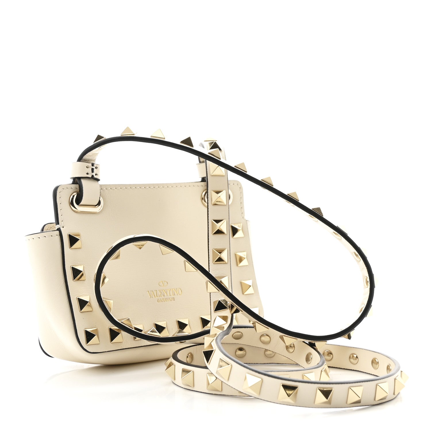 Valentino Garavani Vitello Rockstud Mini Crossbody Ivory 3 of 9
