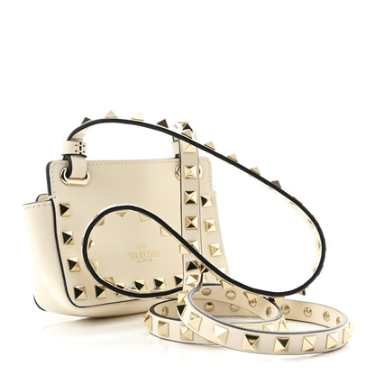 Valentino Garavani Vitello Rockstud Mini Crossbody Ivory 3 of 9
