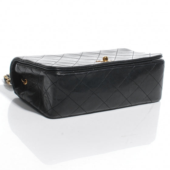 Lambskin Small Single Flap Black