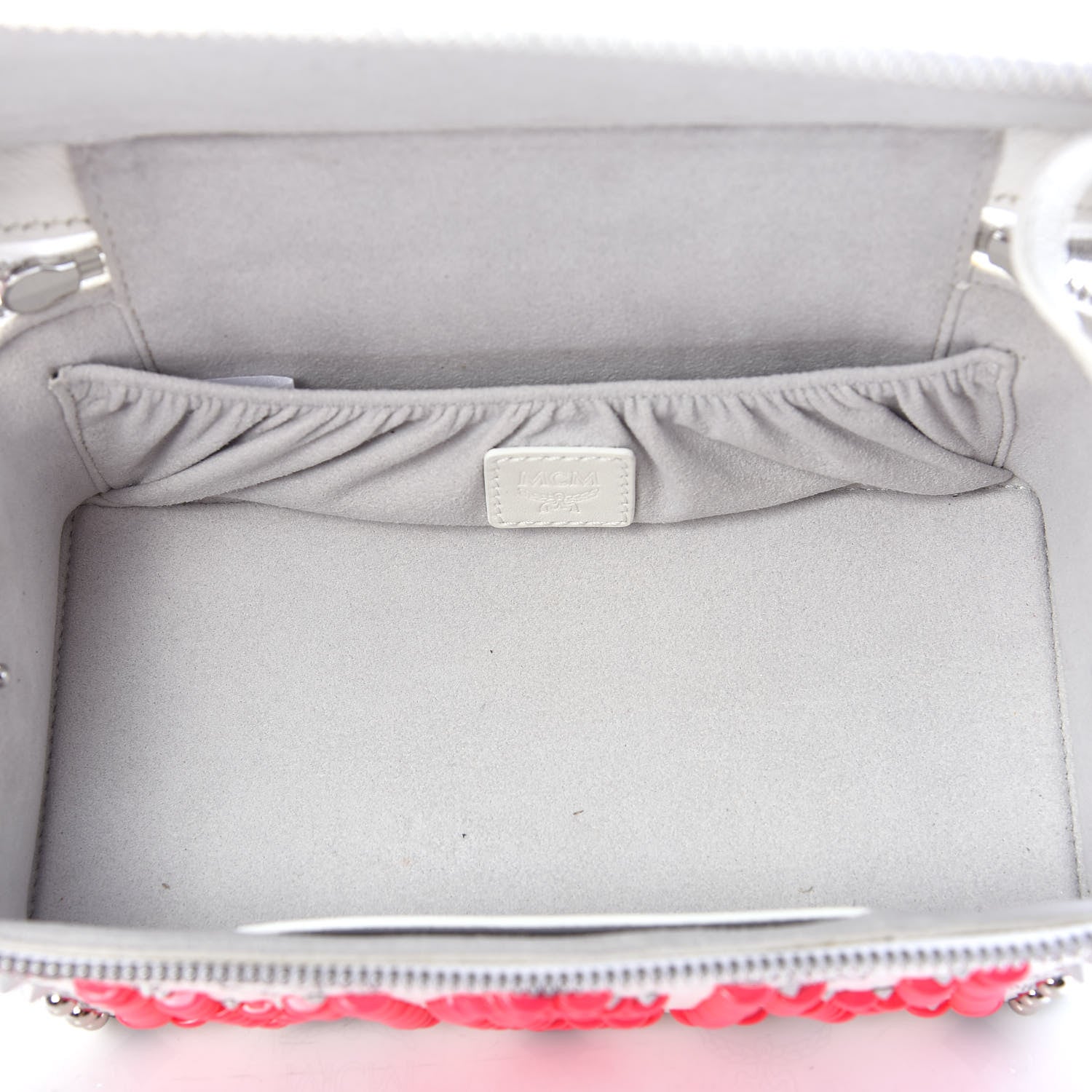 MCM Visetos Rockstar Love Potion Studded Mini Vanity Crossbody Case White 6 of 12