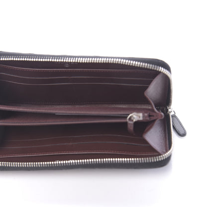 Chanel Lambskin Quilted Large Gusset Zip Around Wallet Black 5 of 9