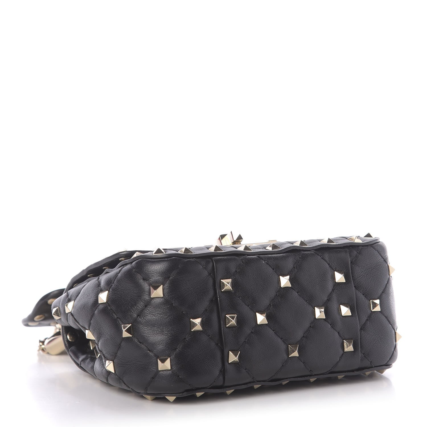 Valentino Garavani Nappa Micro Rockstud Spike Shoulder Bag Black 4 of 10