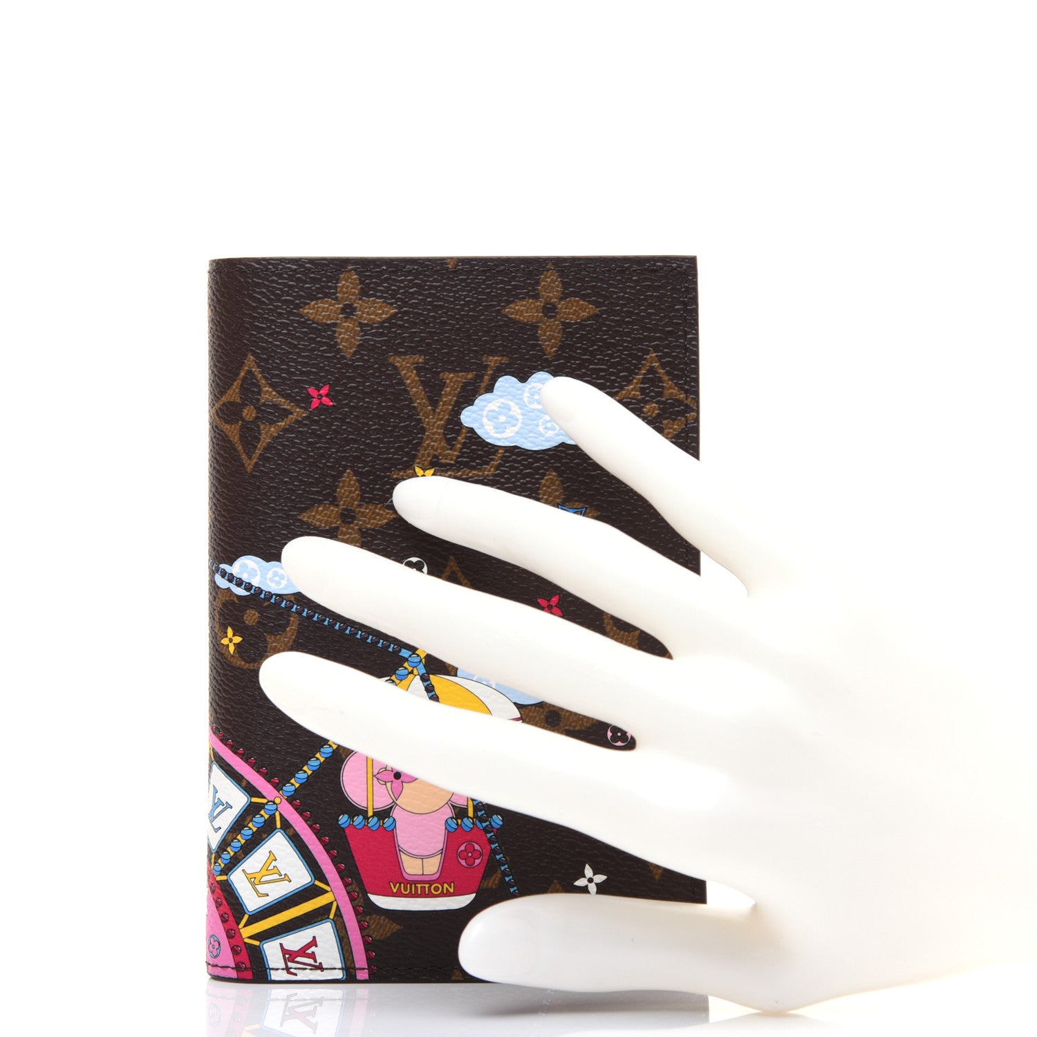 Louis Vuitton Monogram 2020 Christmas Animation Big Wheel Passport Cover Rose Ballerine 2 of 11