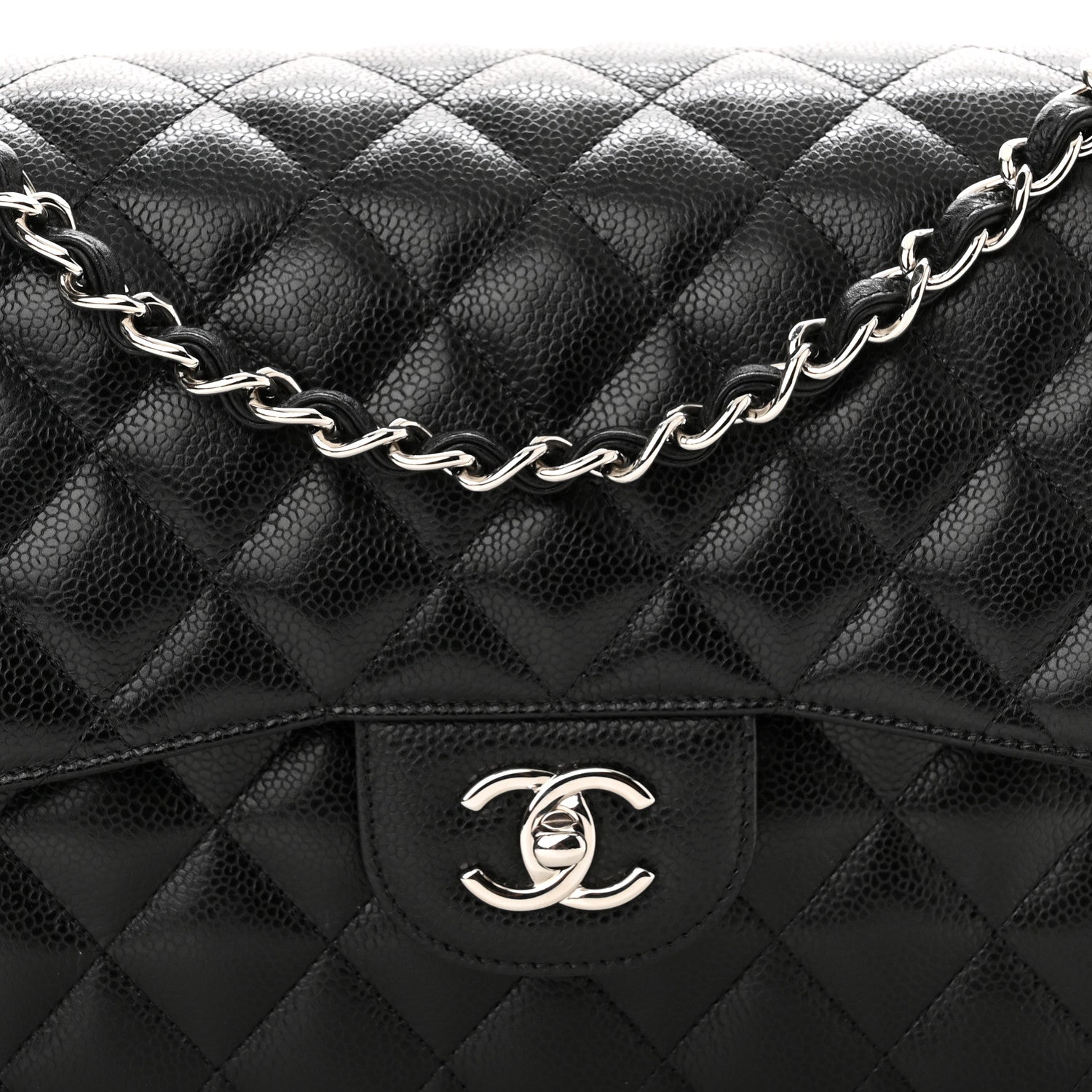 Chanel Caviar Quilted Jumbo Double Flap Black 8 of 11