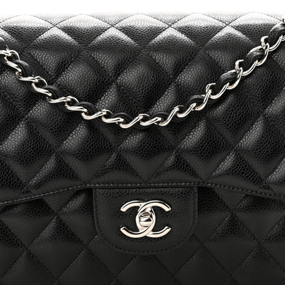 Chanel Caviar Quilted Jumbo Double Flap Black 8 of 11