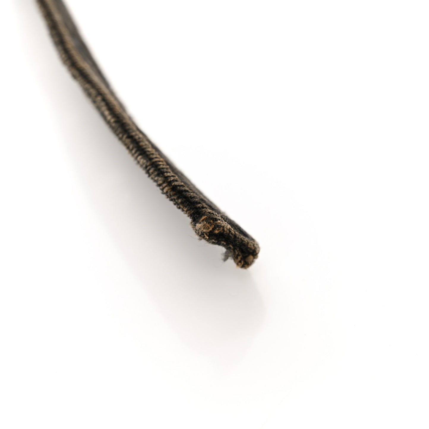 Washed Frayed Denim Crystal Le Cagole Shoulder Bag XS Black