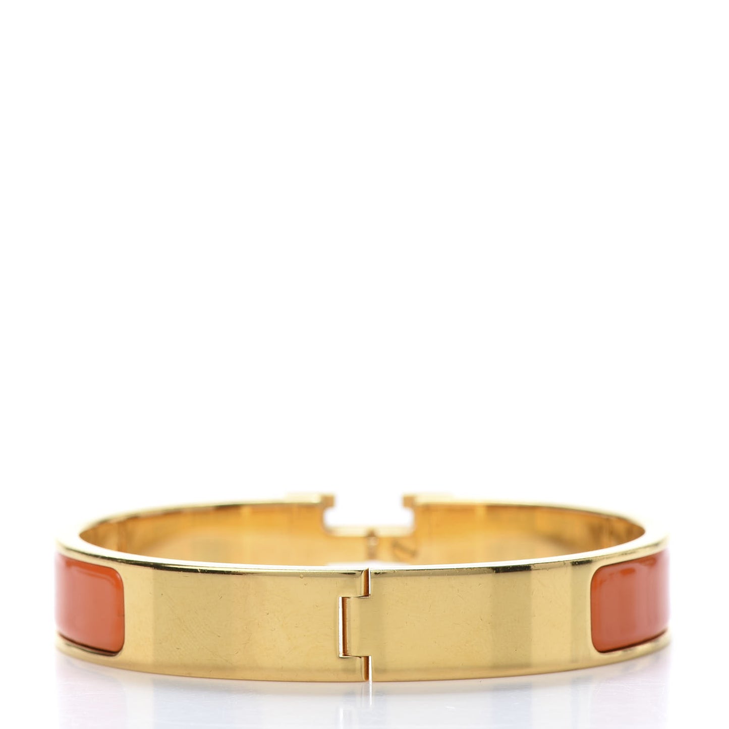 Enamel Narrow Clic Clac H Bracelet GM Orange