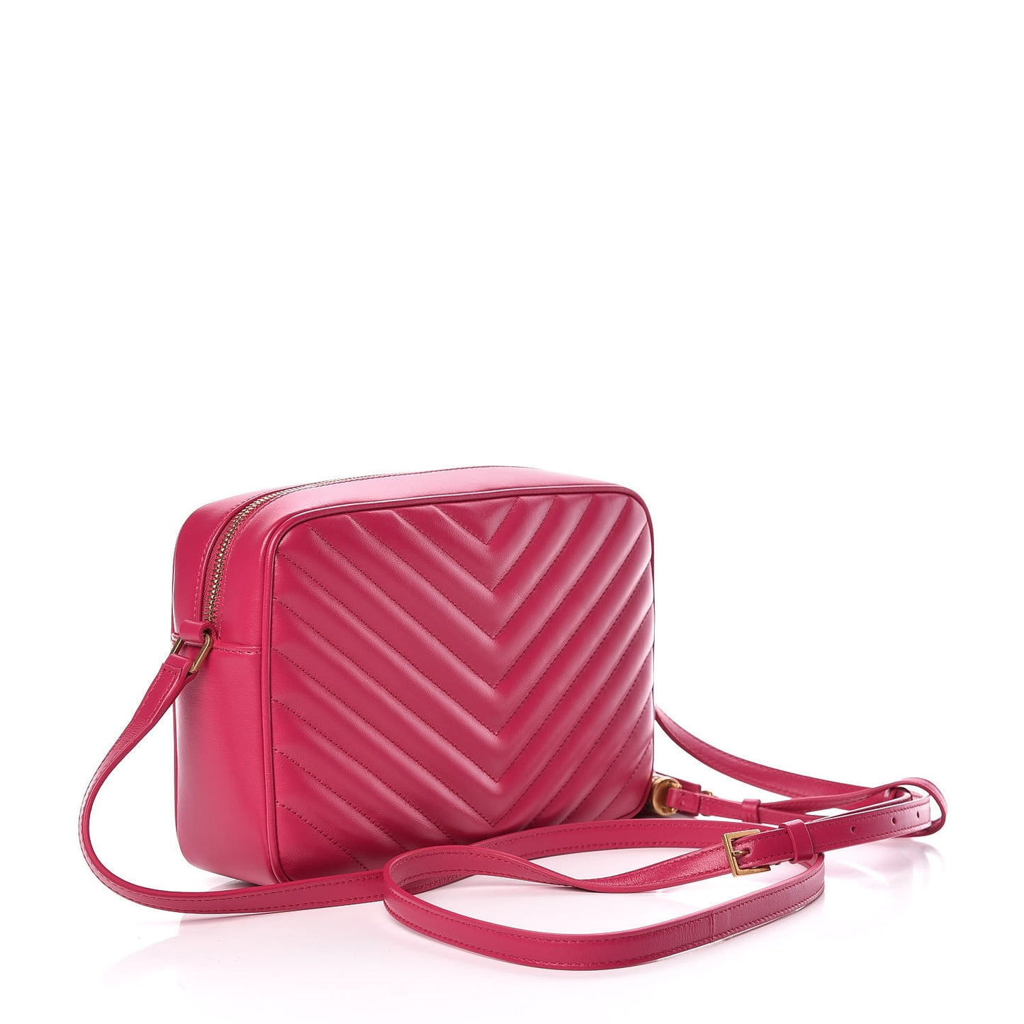 Calfskin Matelasse Monogram Lou Camera Bag Bright Pink