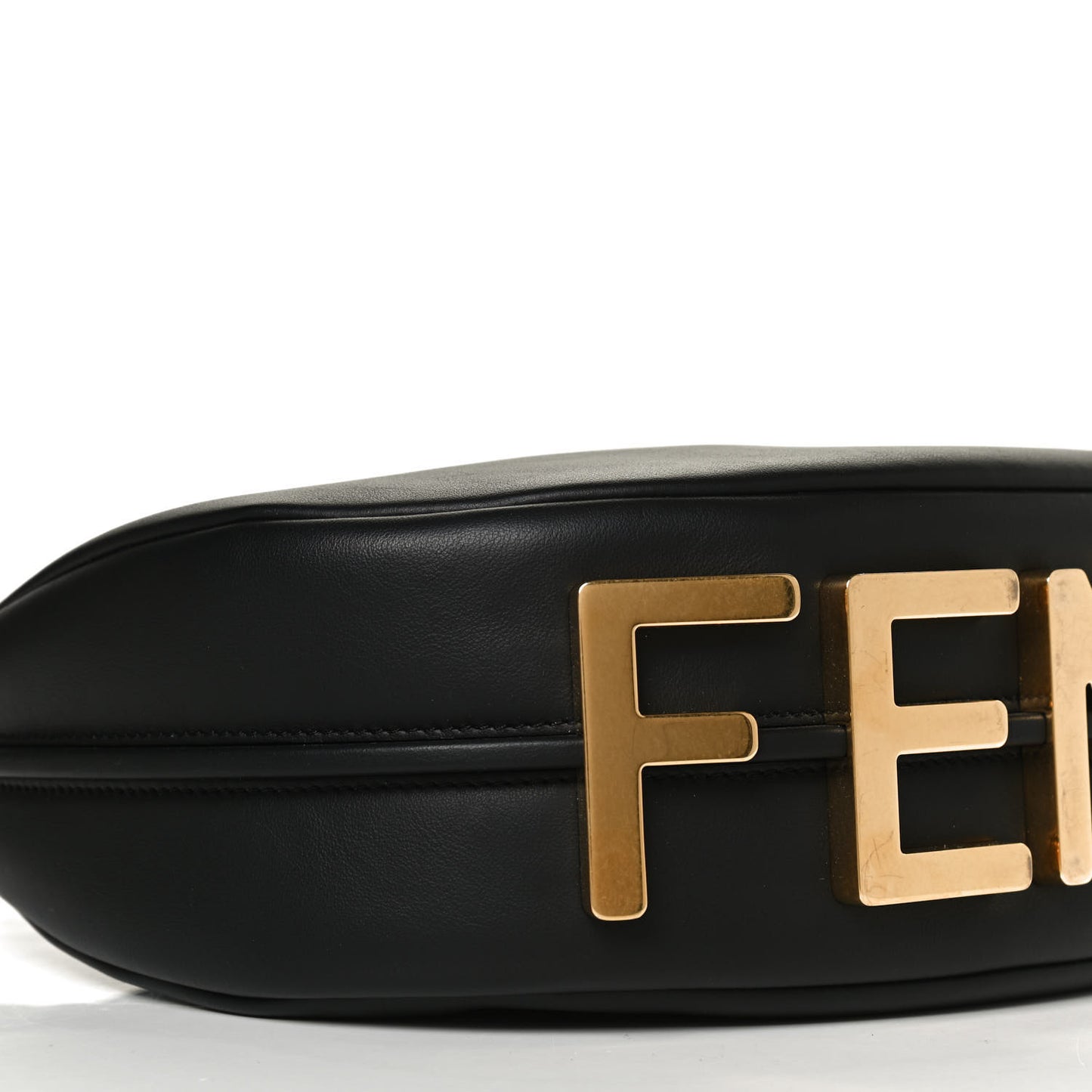 Vitello Grace Matte Small Fendigraphy Hobo Bag Black