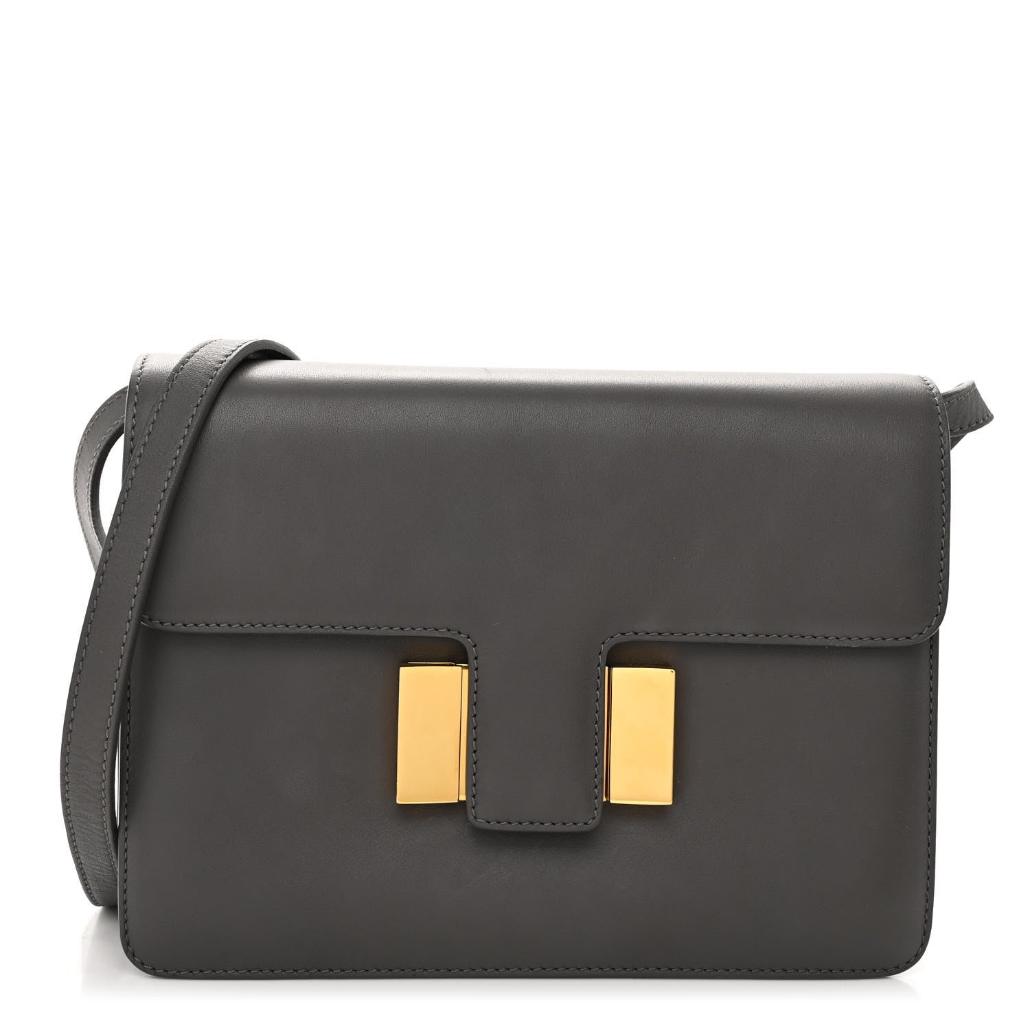 Tom Ford Calfskin Medium Sienna Crossbody Bag Dark Grey 1 of 10