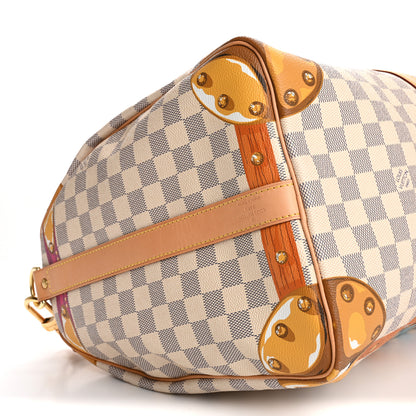 Louis Vuitton Damier Azur Summer Trunks Hawaii Keepall Bandouliere 50 8 of 16
