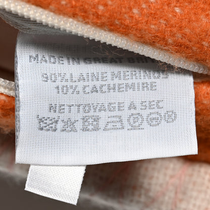 Hermes Wool Cashmere Avalon Epopee Pillow Mandarine Rose 4 of 4