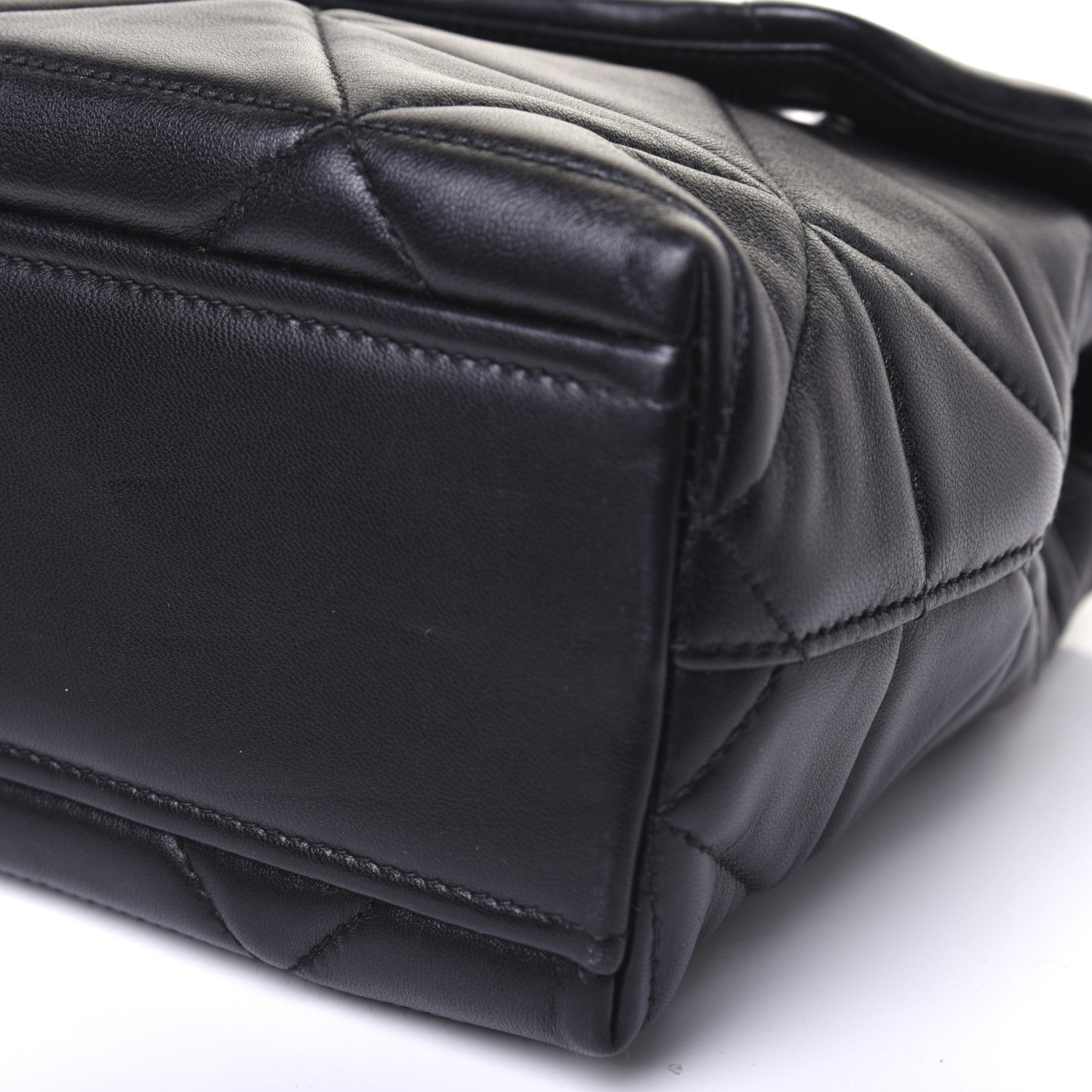 Prada Nappa Triangle Stitched Large Spectrum Bag Black 8 of 18