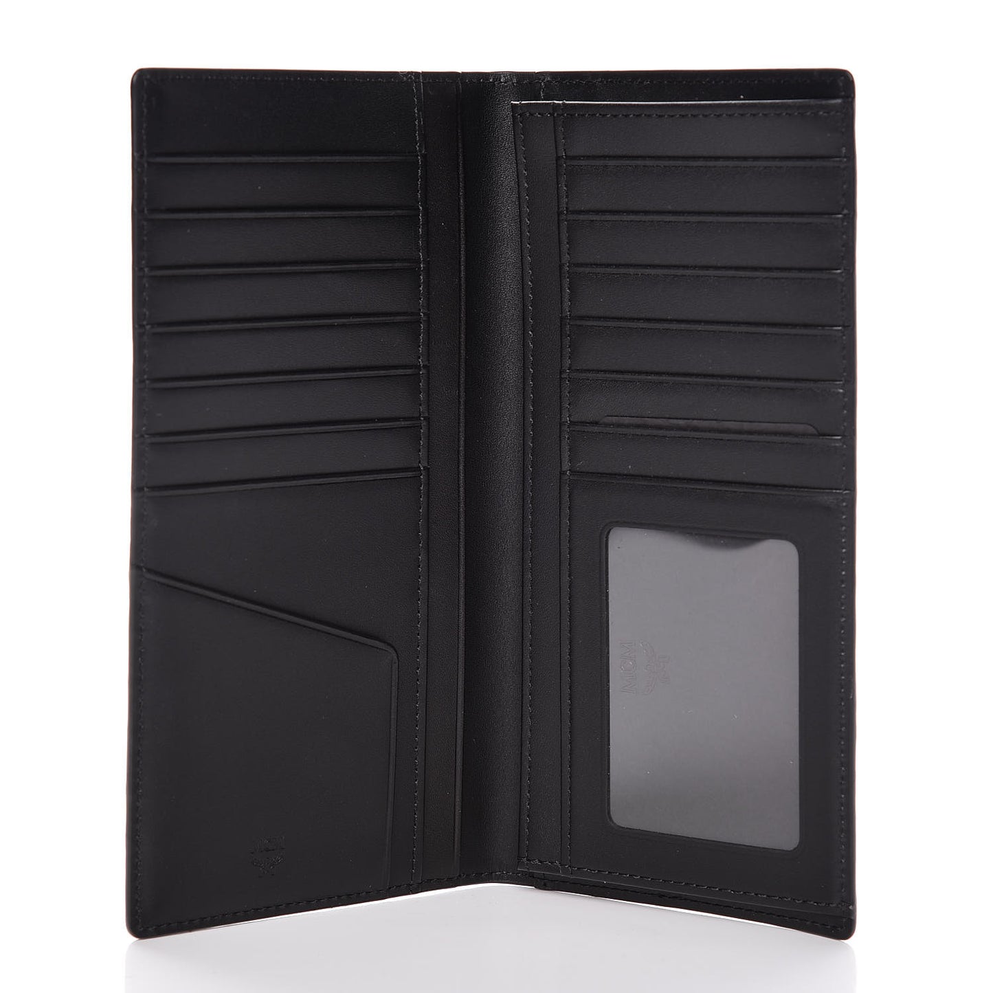 Calfskin Bifold Long Wallet Black