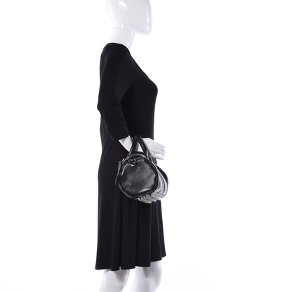Alexander Wang Pebbled Lambskin Rose Printed Mini Rockie Black Silver Hardware 3 of 12