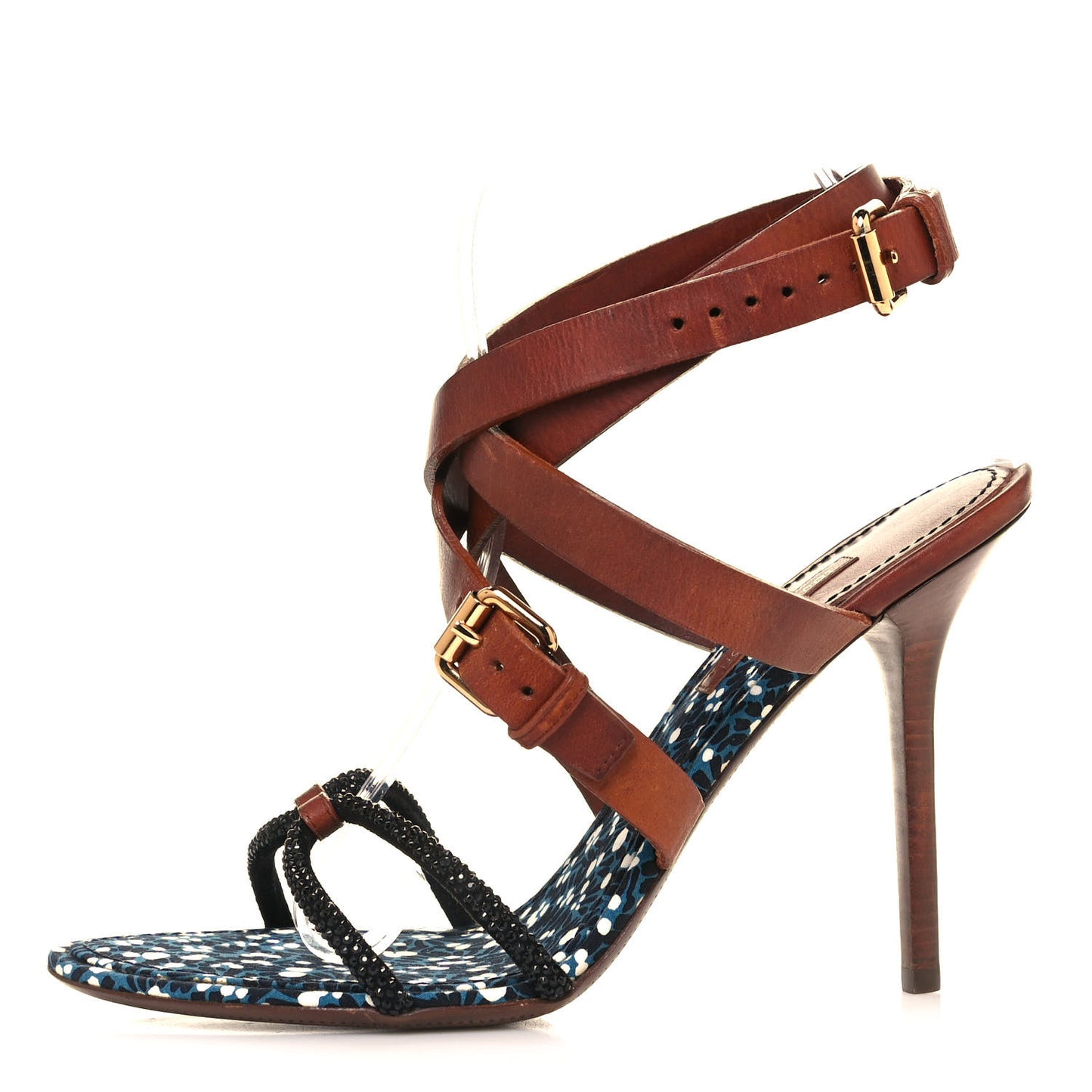 Calfskin Flower Fields Sandal 39
