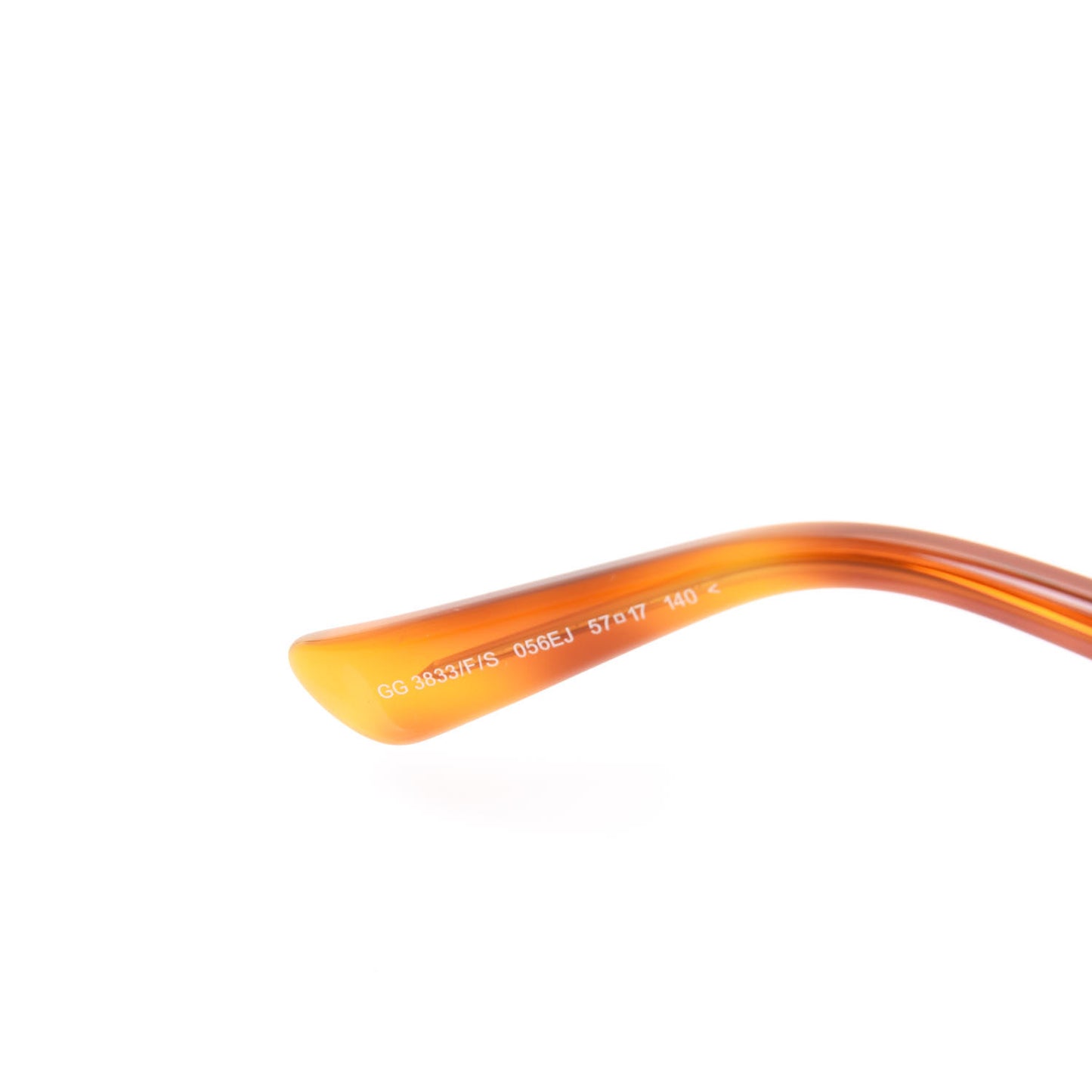 Acetate Round GG3833/FS Sunglasses Brown Mustard