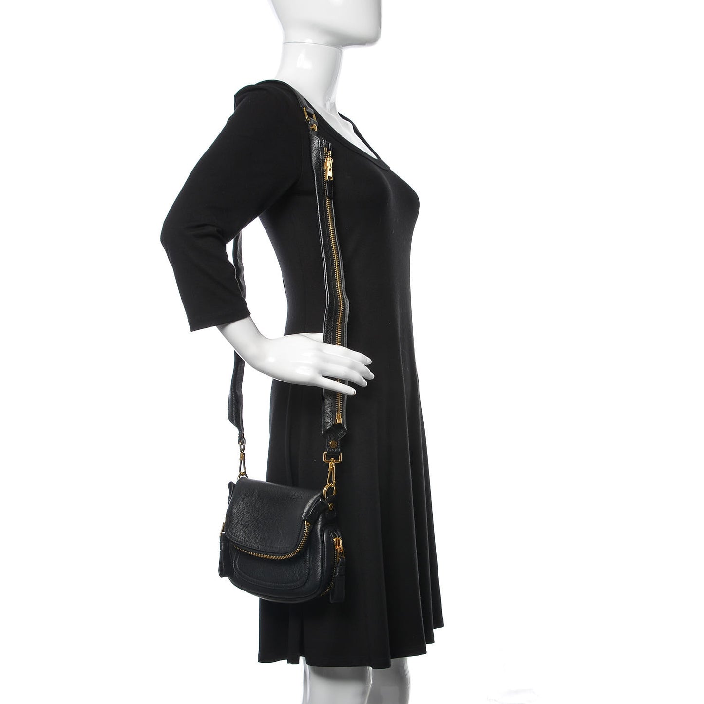 Calfskin Mini Jennifer Crossbody Bag Black