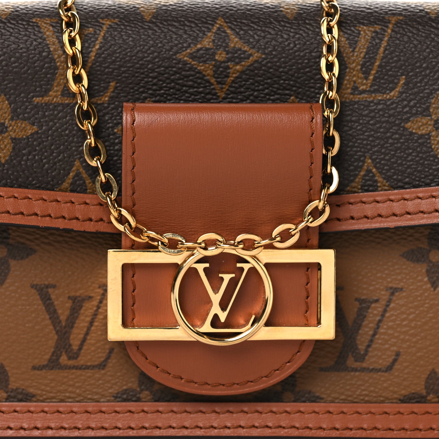 Louis Vuitton Reverse Monogram Dauphine Chain Wallet 7 of 9