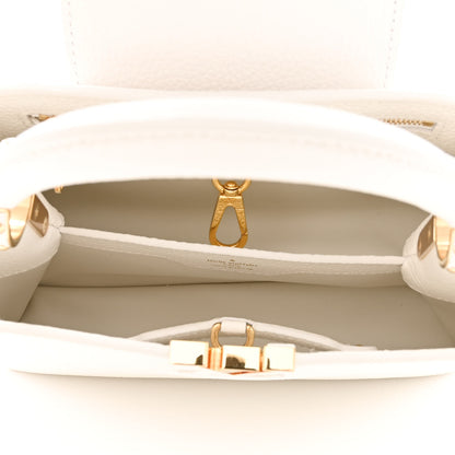 Louis Vuitton Taurillon Capucines BB Snow 5 of 9