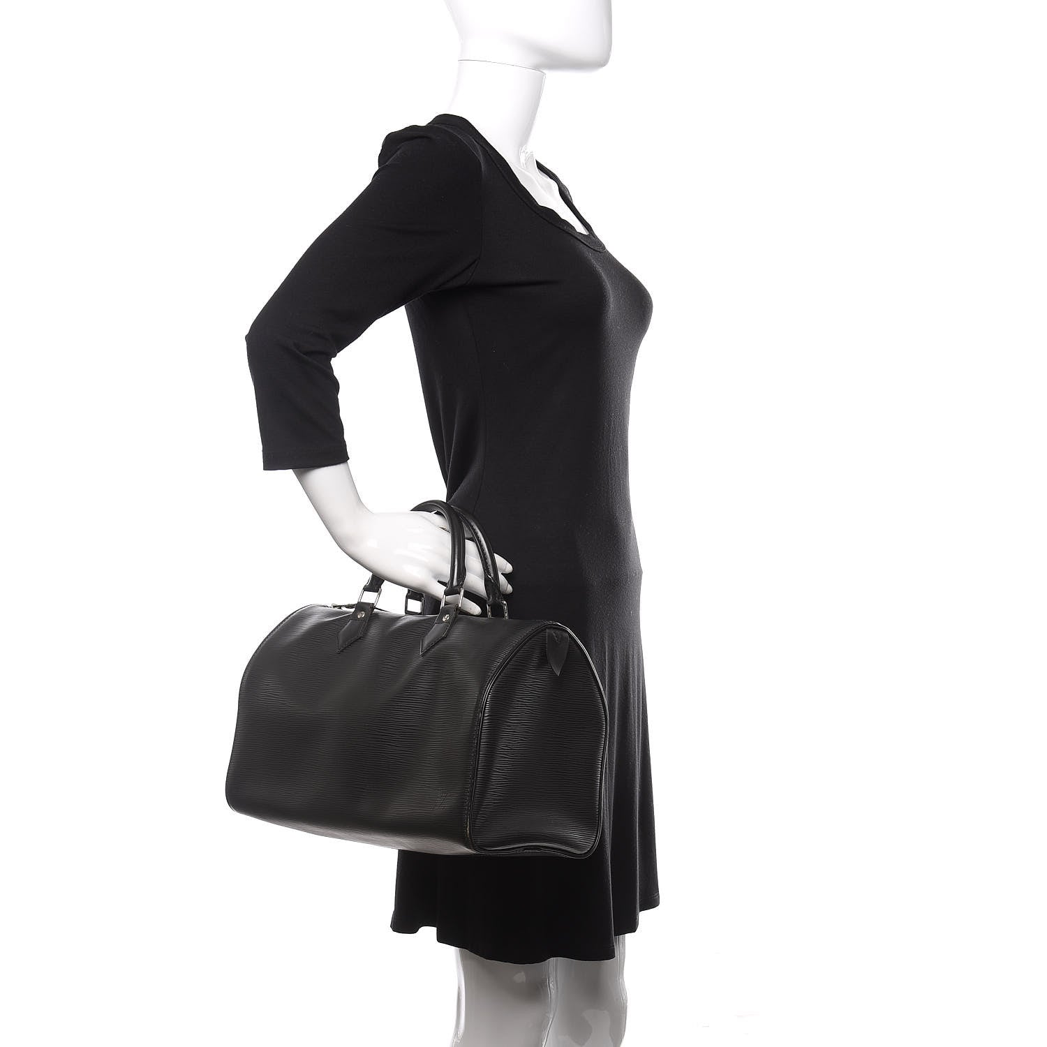 Louis Vuitton Epi Speedy 35 Black 2 of 13