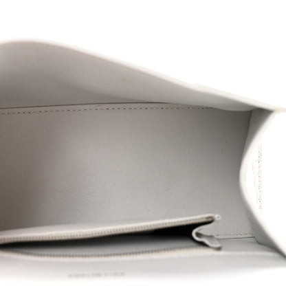 Balenciaga Calfskin Crocodile Embossed Small Hourglass Top Handle Bag White 5 of 15