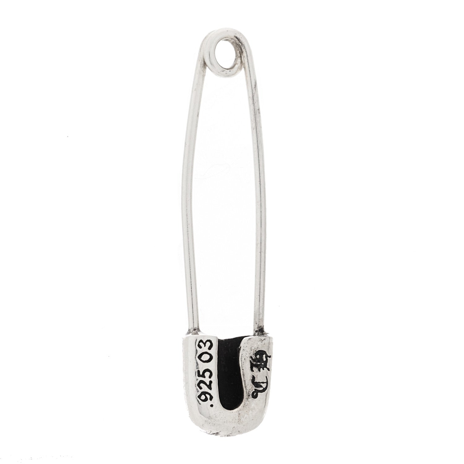Chrome Hearts Sterling Silver Safety Pin Single Earring 3 of 4