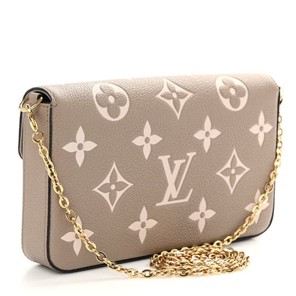 Louis Vuitton Empreinte Monogram Giant Felicie Pochette Tourterelle Creme 4 of 10