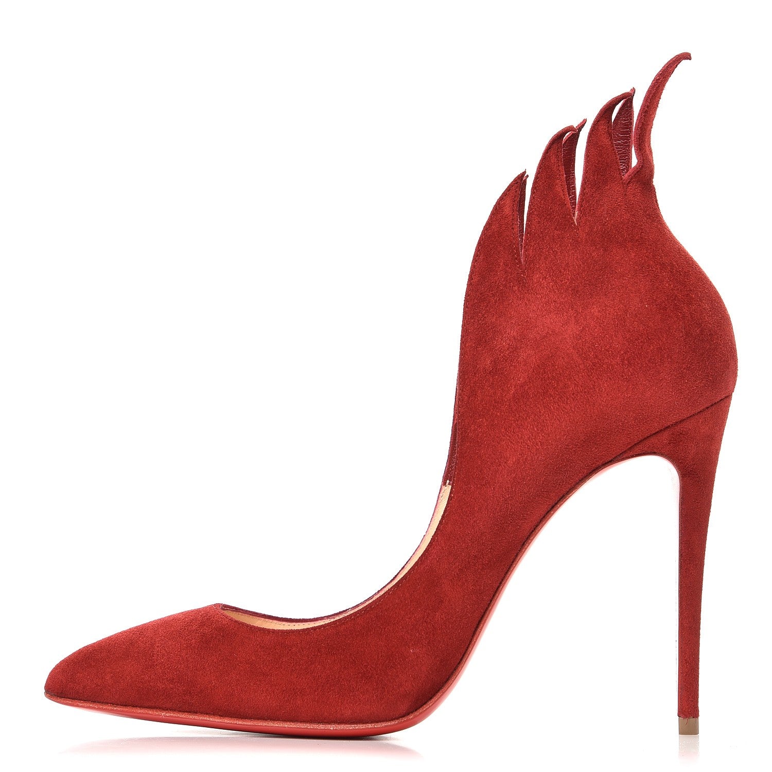 Christian Louboutin Suede Victorina 100 Pumps 36.5 Carmin 1 of 9