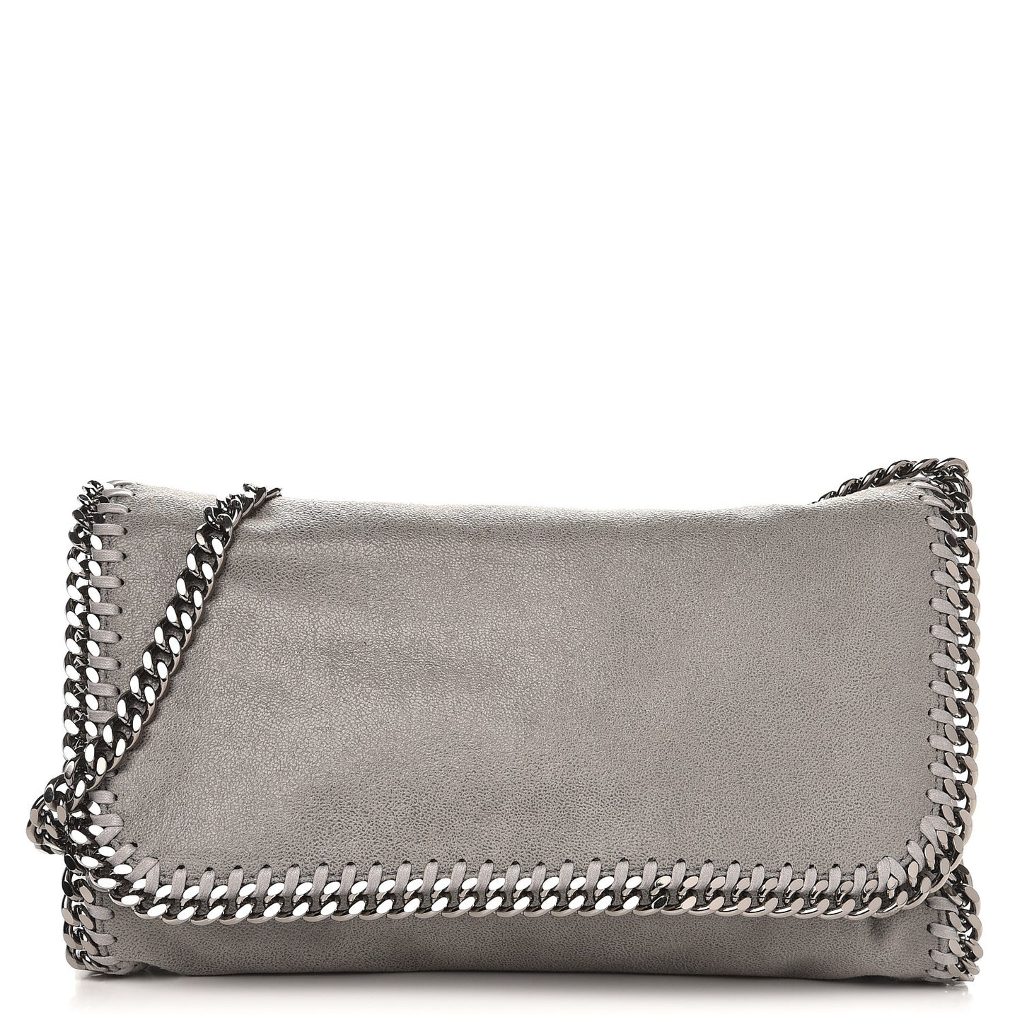 Shaggy Deer Falabella Clutch Light Grey