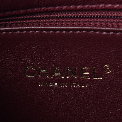 Chanel Caviar Lizard Quilted Medium Coco Handle Flap Burgundy 6 of 11
